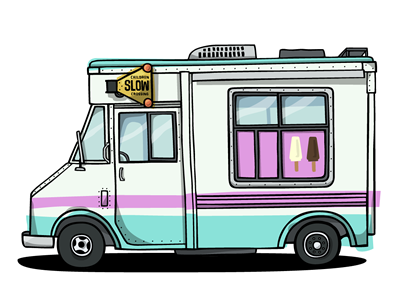 Ice Cream Truck ice cream illustration summer