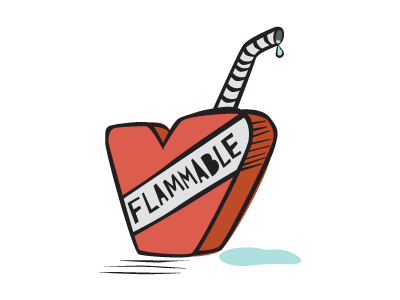 Flammable heart illustration new work