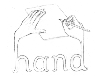 Hand Drawn artwork hand drawn pencil sketch typography