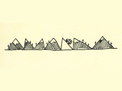 Amanda Mountain Type hand drawn just for fun mountains typography