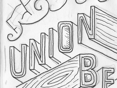 Union Be hand drawn lettering typography