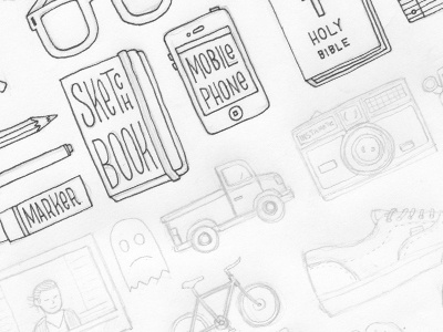 New Icons icons illustration pen pencil wip