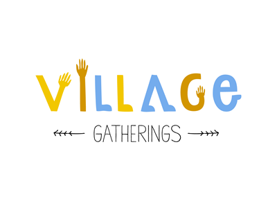 Village Gatherings ewc illustration lettering