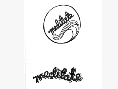 Meditate hand drawn meditate psalm 11915 typography