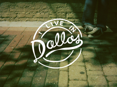 I Live In Dallas chuck taylor dallas hand drawn logo texas