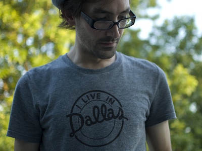 I Live in Dallas T-Shirt dallas hand drawn logo texas