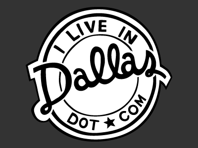 I Live In Dallas v.4 dallas hand drawn logo texas