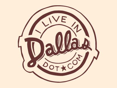 I Live in Dallas v5 dallas hand drawn logo texas