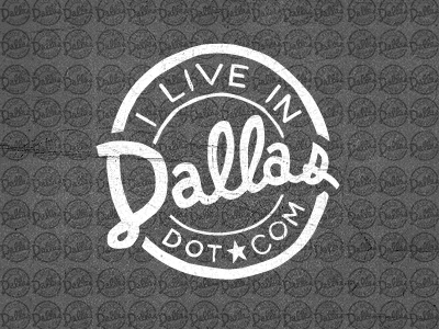 I Live in Dallas v6 dallas hand drawn logo pattern texas