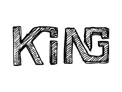 King hand drawn jesus king sketchy typography