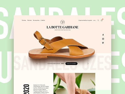 Leather Shoes E-commerce art direction design e commerce shoes ui ux visual identity web