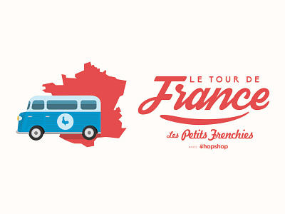 Tour De France france french illustration typography van vintage