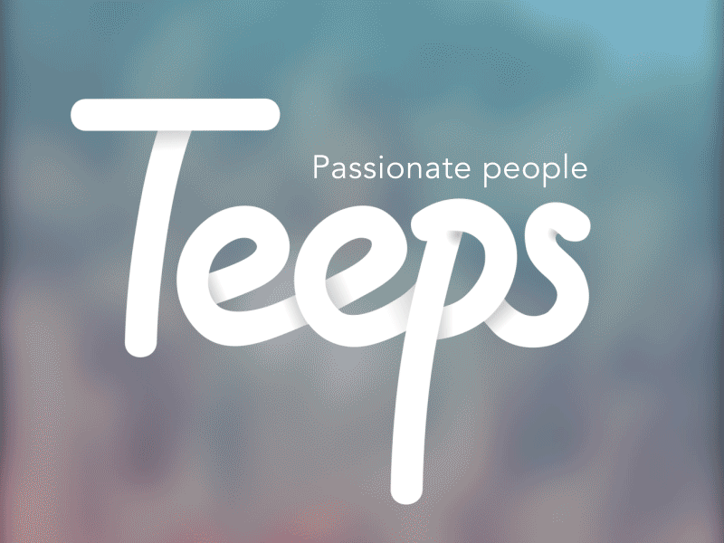 Animated logo Teeps aftereffects art direction branding gif handwriting logo writting animation