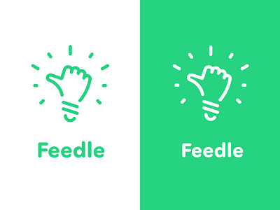 Feedle Branding app icon branding green logo outline sketch