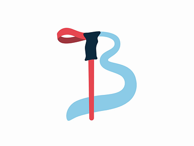 Les batons visual identity animated art direction branding design logo ski typography