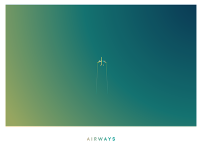 07 - Airways airways artwork design flat gradient minimal ryanair sky