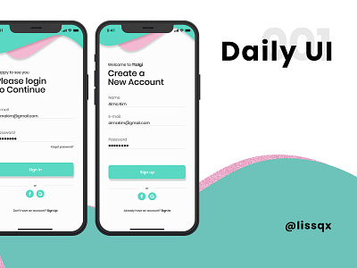 sign up page | Daily UI 001