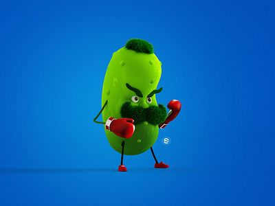 MR. CUCUMBER 3d art 3dmodeling animation characterdesign design illustration kids art mascot character render