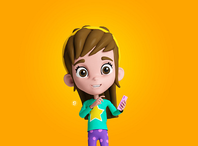 Silvia 3D 3d art 3dmodeling characterdesign illustration kids art mascot character render
