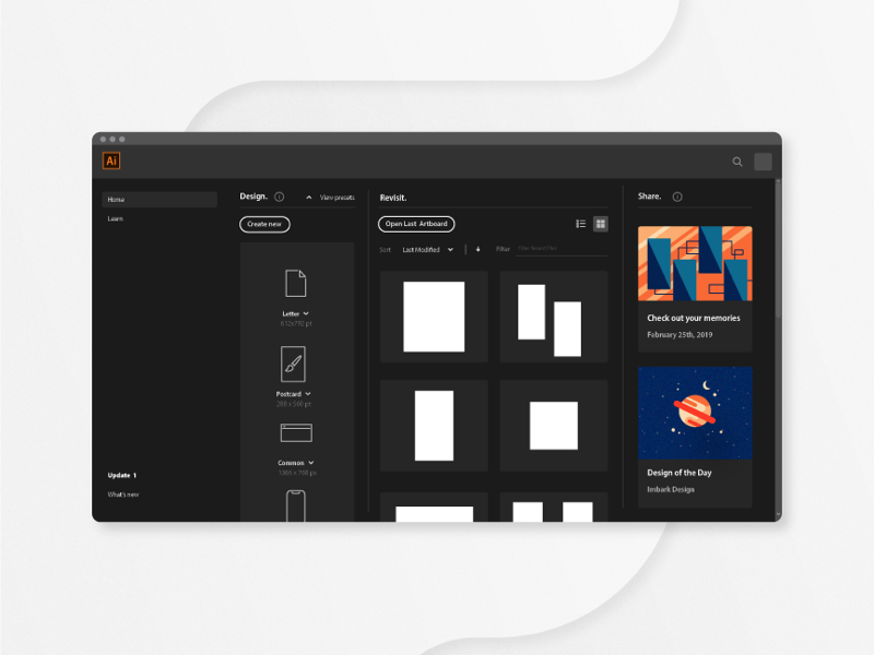 Adobe Illustrator Ui/Ux redesign by Sunbear Studio on Dribbble