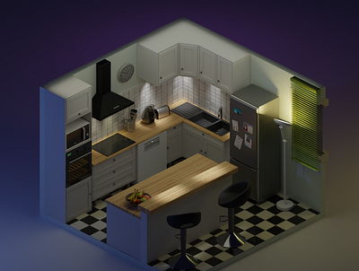 kitchen blender3d