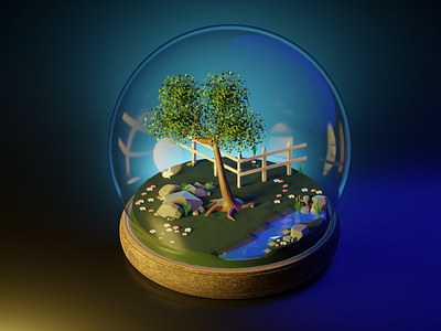 Fresh bubble 3d blender3d illustration polygon romanklco