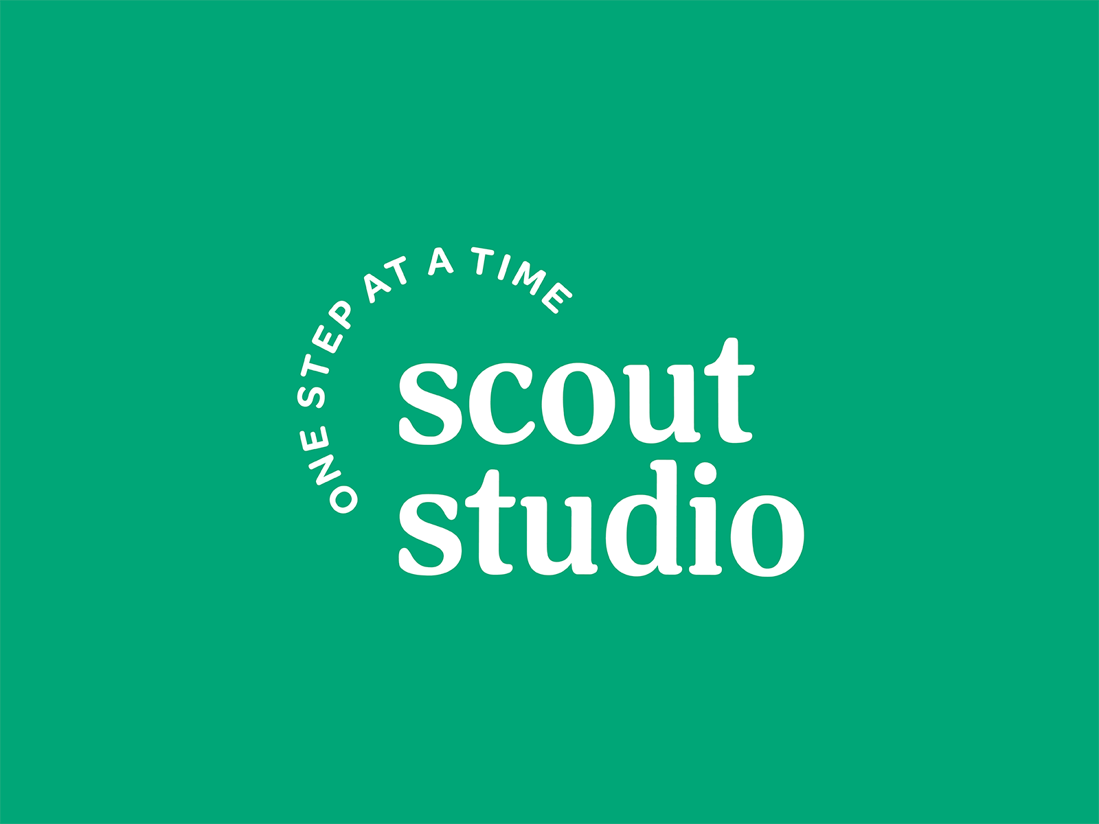 Scout Studio brand branding business card colors design font green logo logotype pink red system travel typeface typogaphy