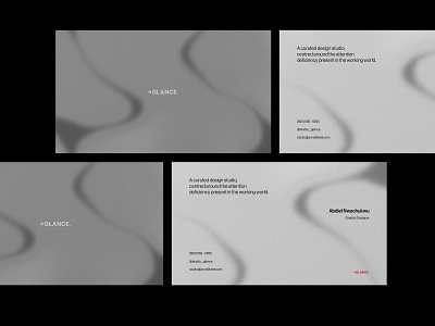 StudioGlance™ Business Cards branding design direction gradients logo moodboard typography visual identity