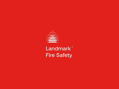 Fire Logo - Landmark Fire Safety™ branding design direction fire firelogo gradients logo moodboard visual identity