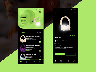 Beats headphones store concept app design ecommerce mobile store concept ui ui design uiux user interface