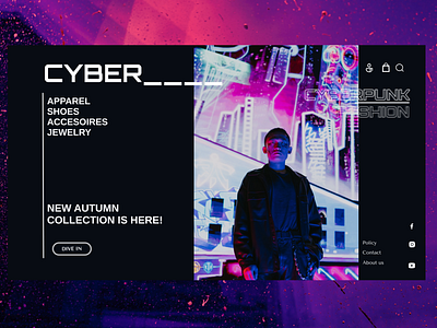 Cyberpunk Fashion UI alternative fashion cyberpunk e shop ecommerce graphic design landing page ui ui design uiux
