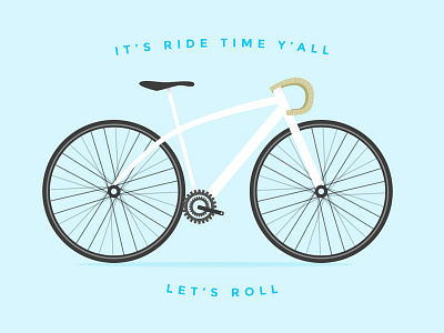 My Bike bicycle bike blue illustration
