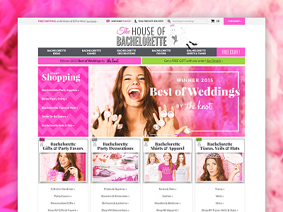 The House of Bachelorette Site bachelorette boas ecommerce glitter party shopping store volusion website