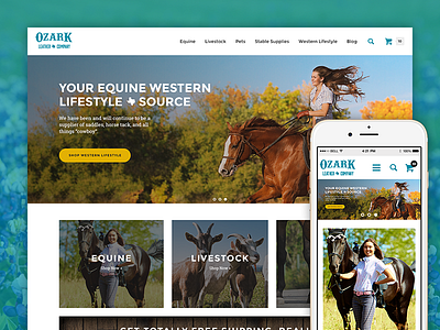 Ozark Leather Co ecommerce equine shop shopping store texas volusion website western