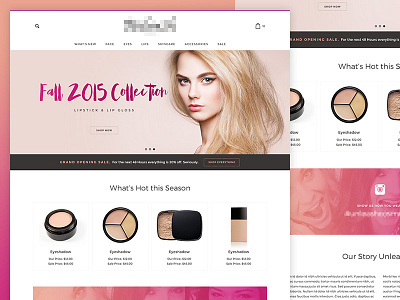 Cosmetics Storefront cosmetics ecommerce makeup shopping volusion website