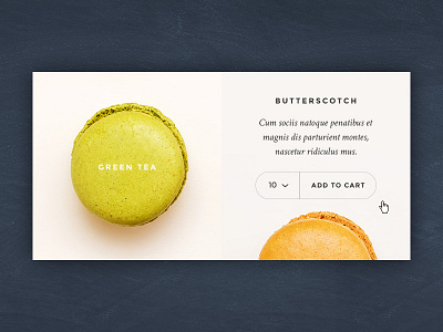 Product Hover bakery e commerce ecommerce macarons product