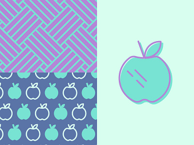 Orchard apple icon illustration orchard pattern