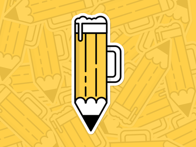 Drink N Draw beer draw drink icon illustration pencil sticker