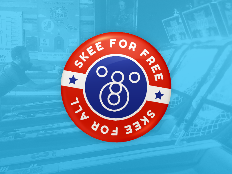 Skee for Free! badge button political skeeball skee
