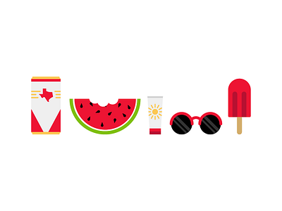 National Watermelon Day! beer fruit illustration popsicle sunglasses texas watermelon