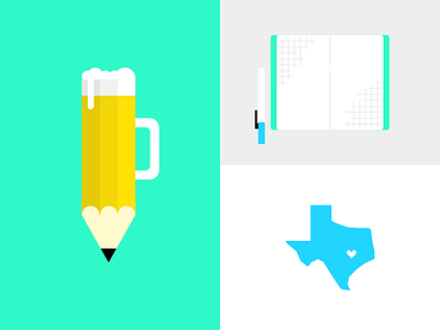 Drink N Draw austin beer draw icon illustration lone star notebook pen pencil texas