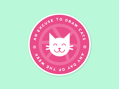 Dribbble Means Cats! cat dribbble sticker