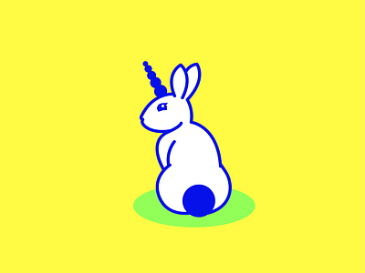 Midnight Rabbitcorn branding design flat icon illustration illustrator minimal vector