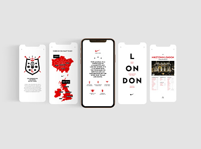 Nike UK Retail Landscape app branding design minimal type typography ui ux vector website
