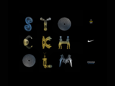 Northern European Retail Landscape for Nike: Stockholm Typeface branding design lettering logo type typography