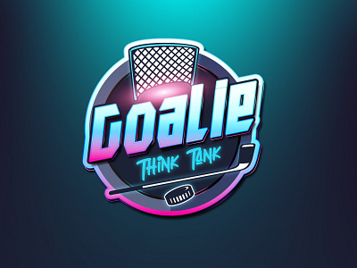 goalie think tank emblem hockey hockey logo modern