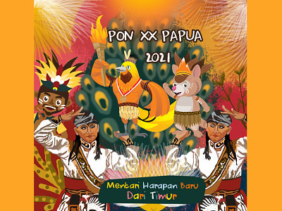 Competition illustrator PON Papua branding illustration illustrator illustrator designart vector