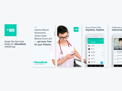 +WoundDesk App Store app clean dctrl design digitalmedlab ehealth ehr emr mhealth mobile mobile app design swiss switzerland wounddesk zurich