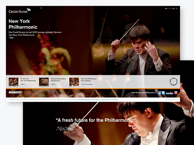 Credit Suisse — New York Philharmonic credit suisse dctrl development landingpage music ny phil swiss switzerland website zurich