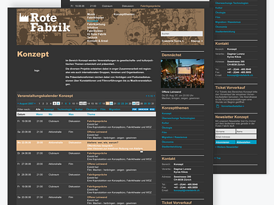 Website Rote Fabrik - Concept Office